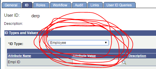 Employee drop down under ID Type: is indicated on the screen shot
